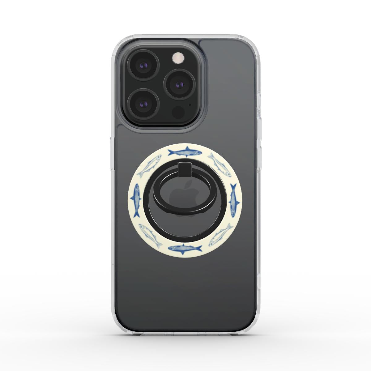 Magnetic Ring Holder on the back of a phone (shown: Sardine)