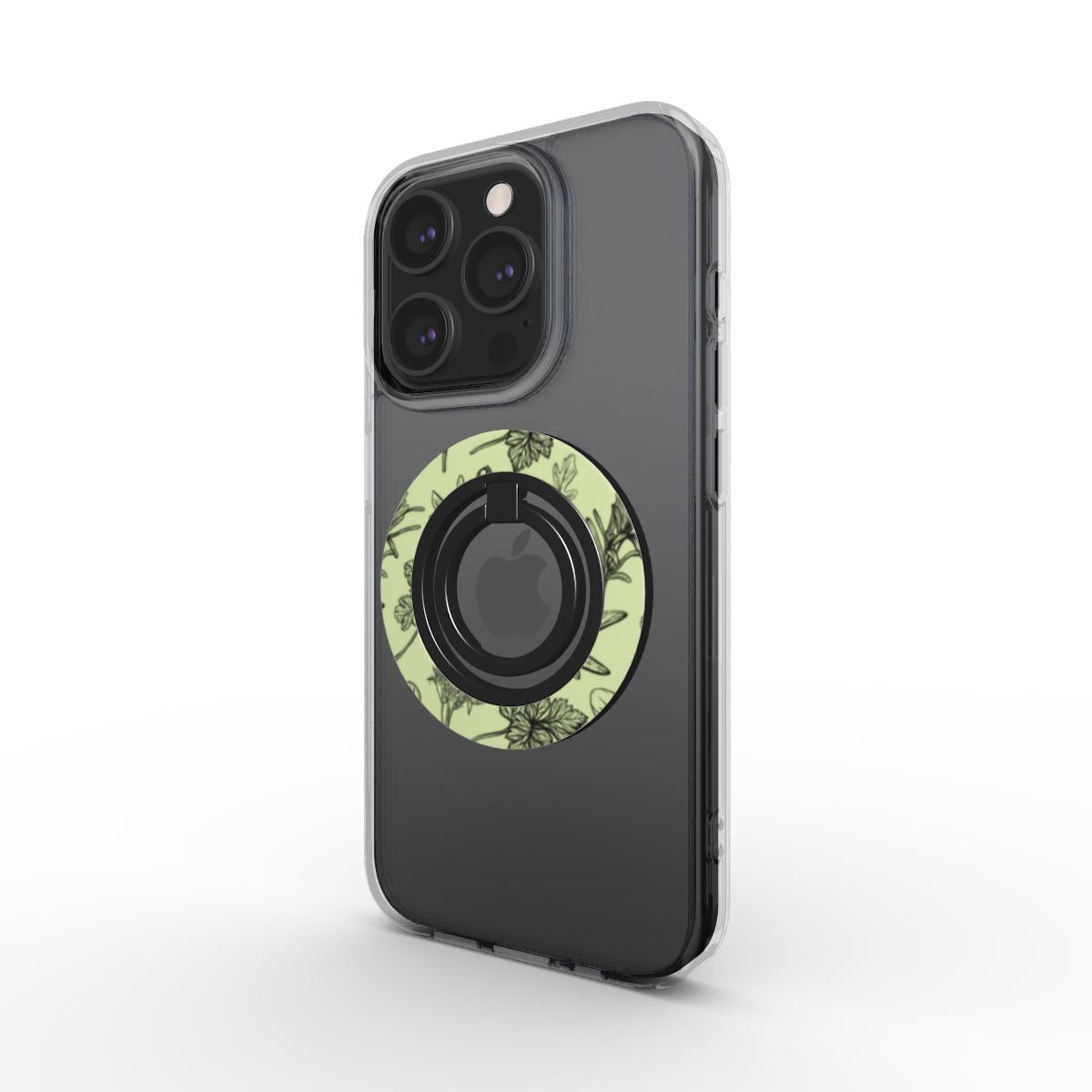 Ring holder on phone, angled