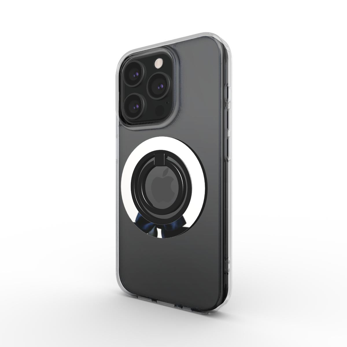 Ring holder on phone, angled