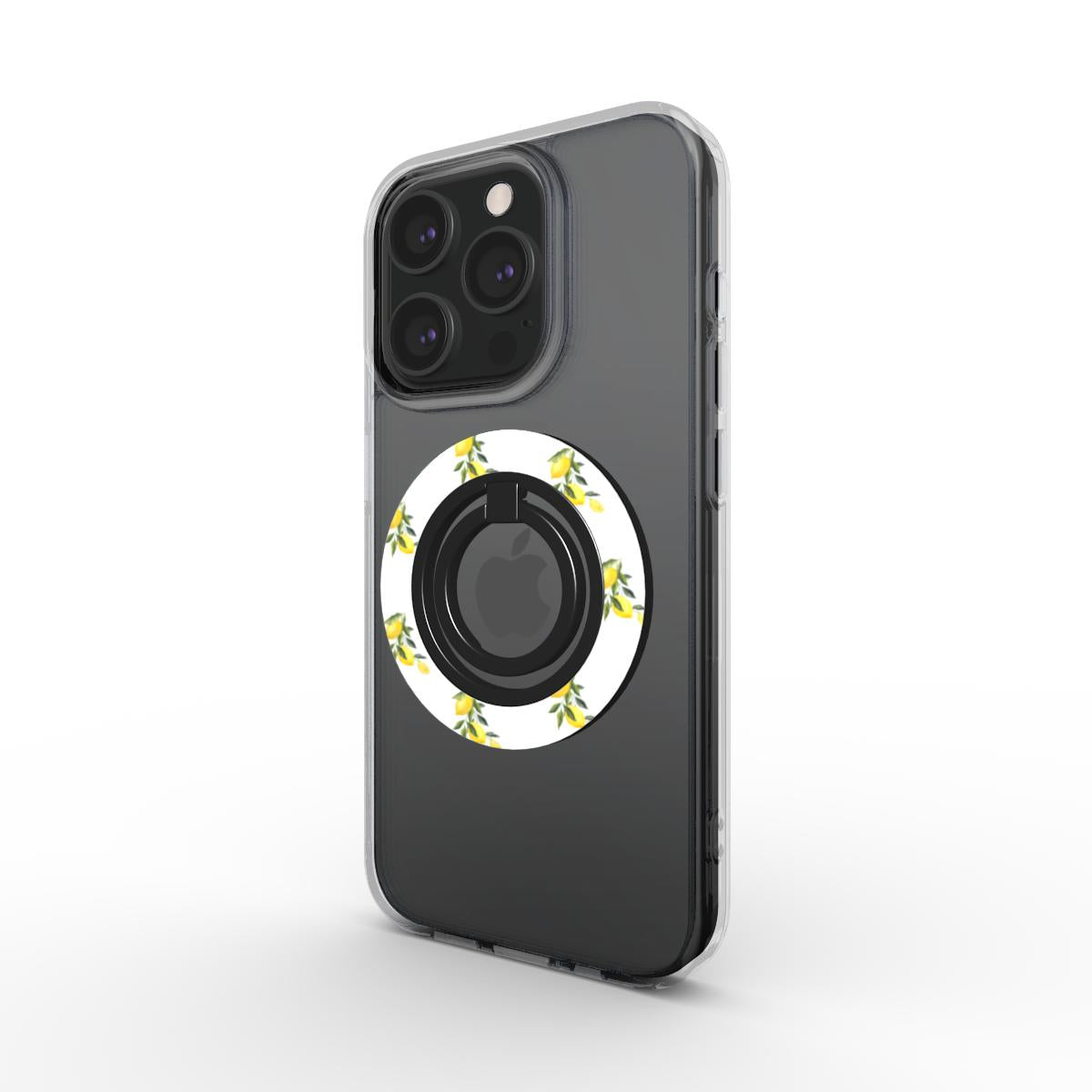 Ring holder on phone, angled
