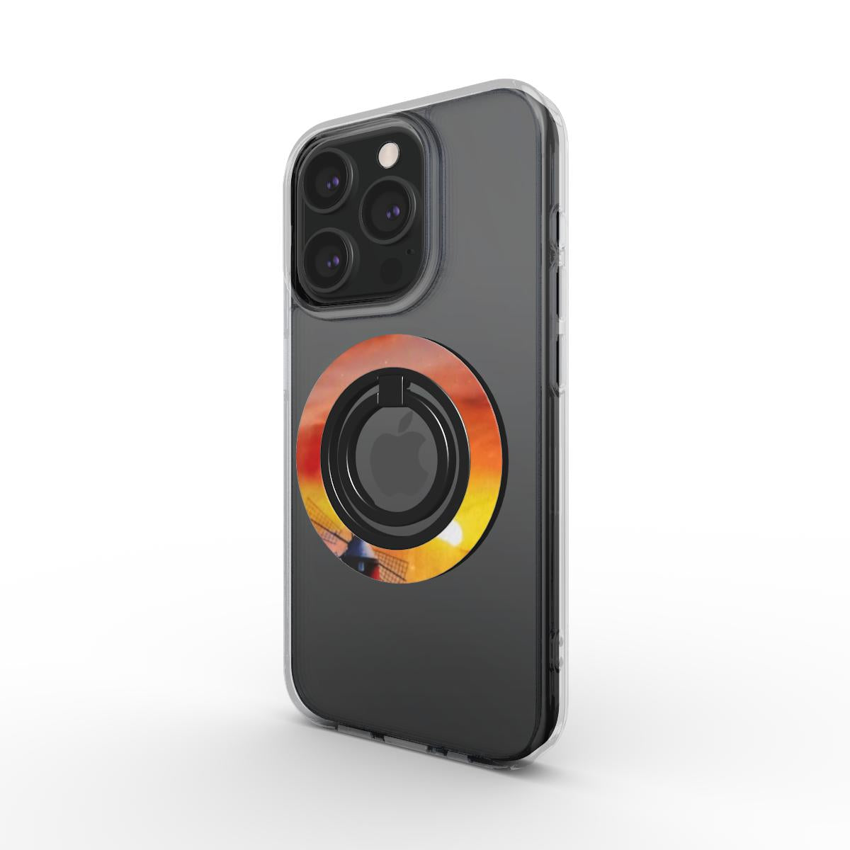 Ring holder on phone, angled
