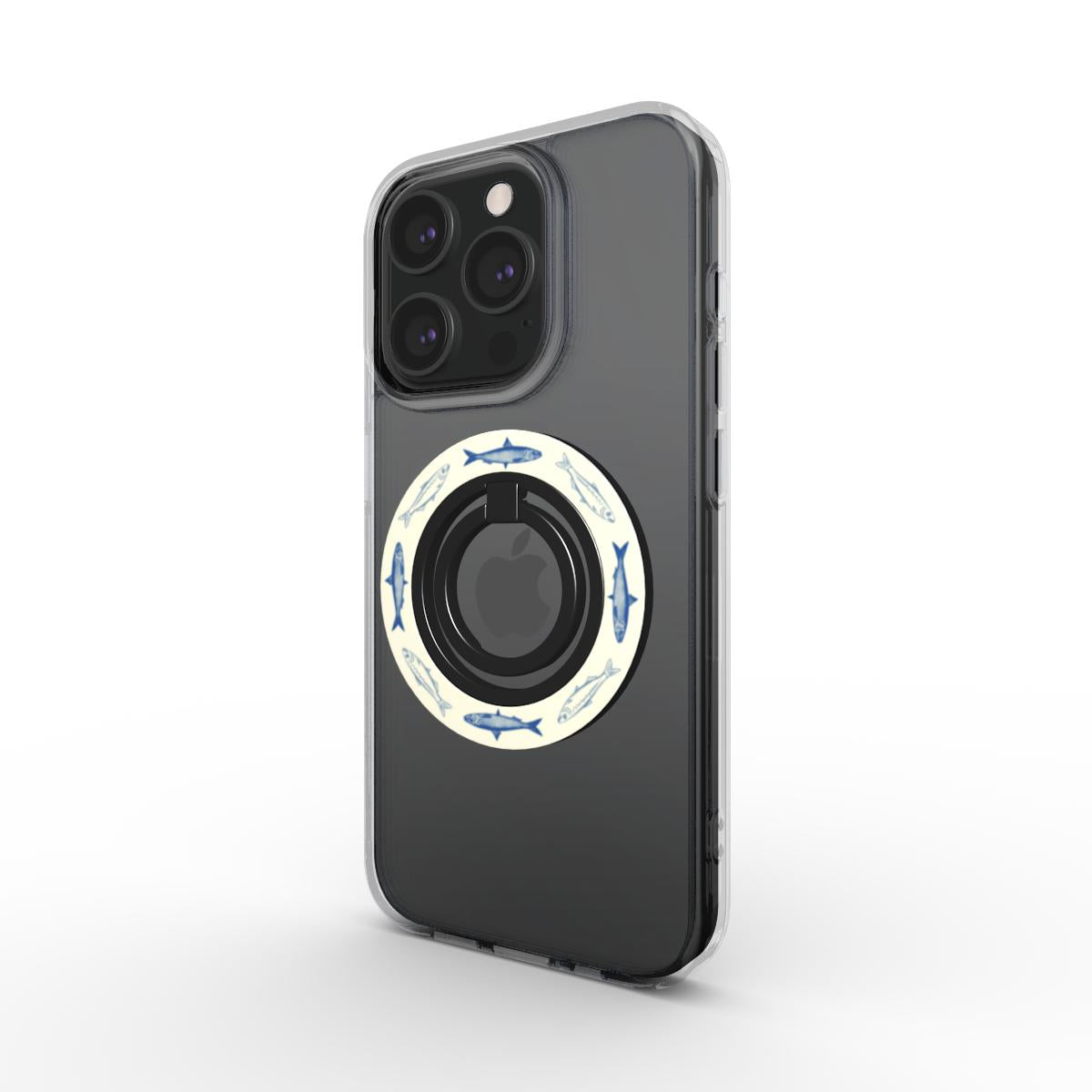Ring holder on phone, angled
