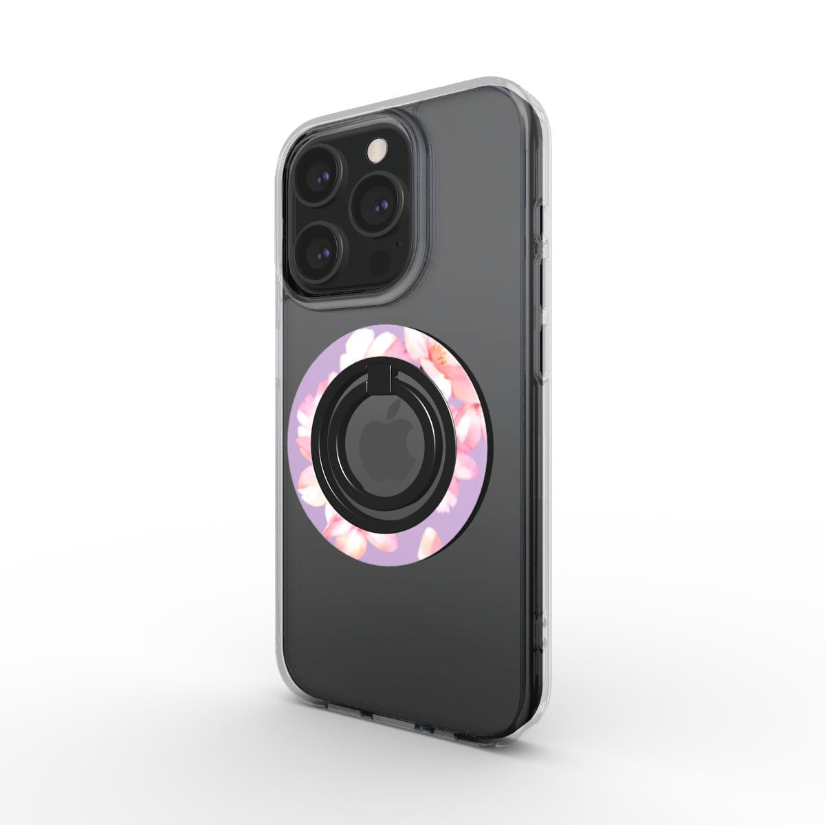 Ring holder on phone, angled