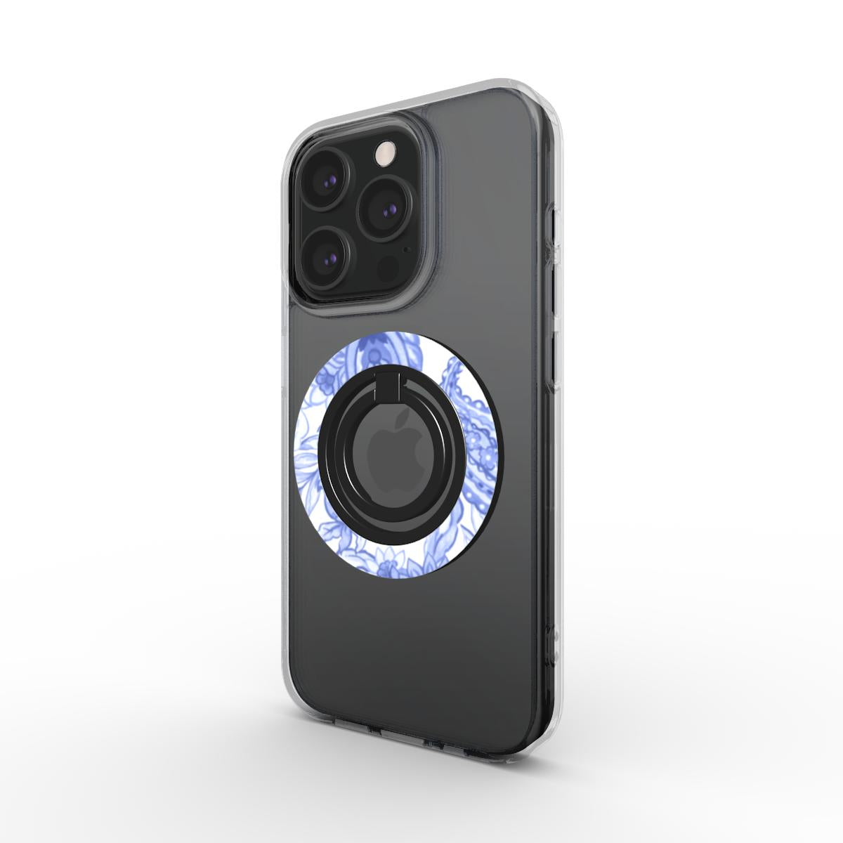 Ring holder on phone, angled