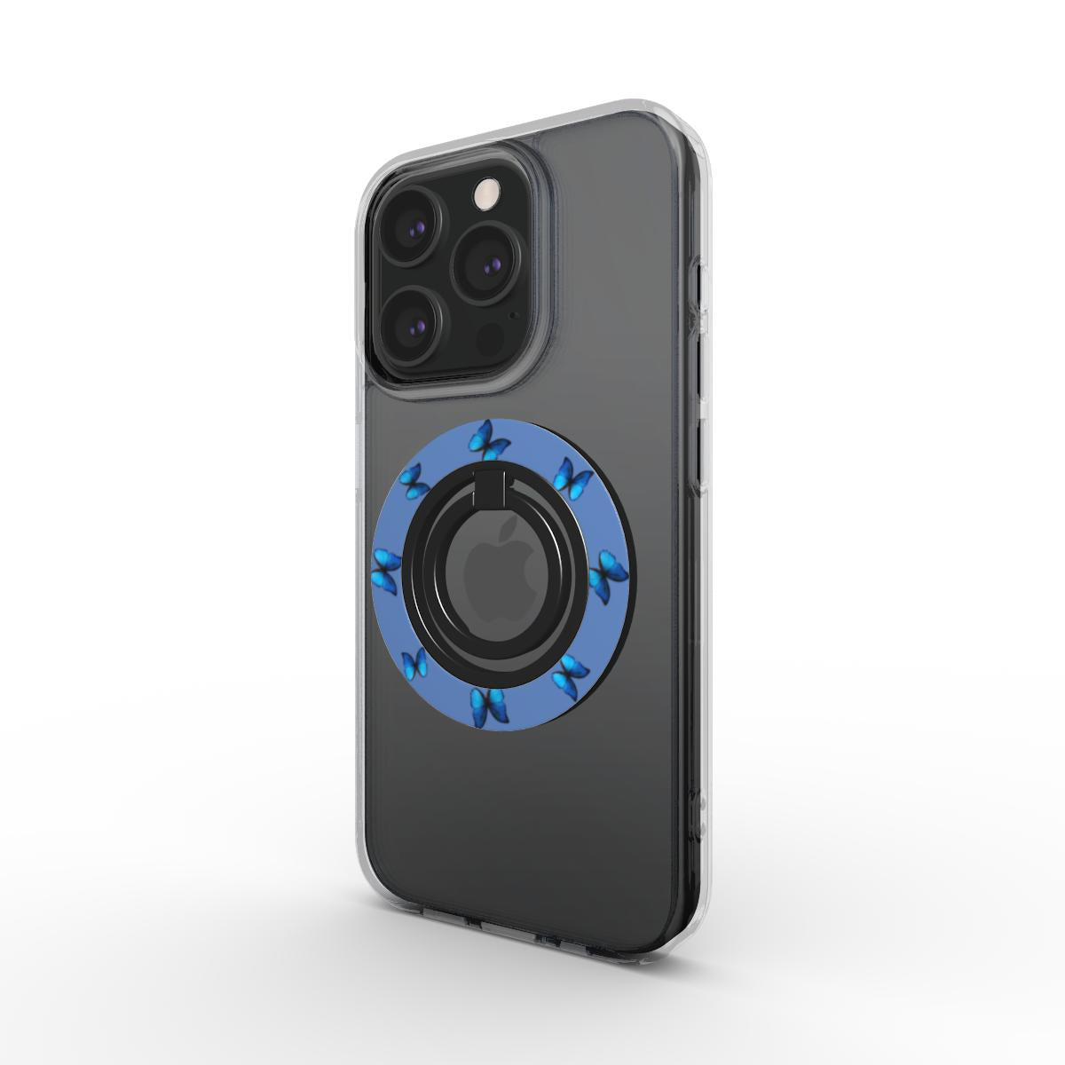 Ring holder on phone, angled