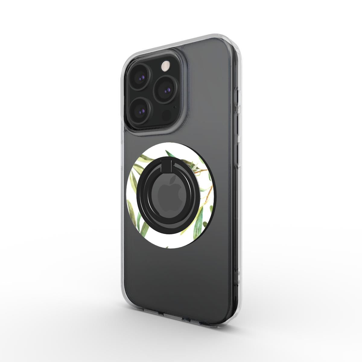 Ring holder on phone, angled