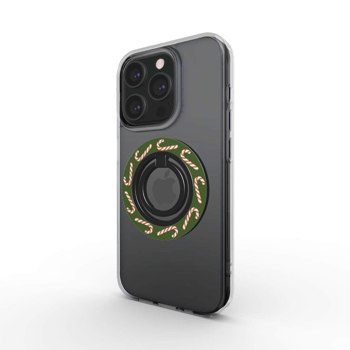 Ring holder on phone, angled