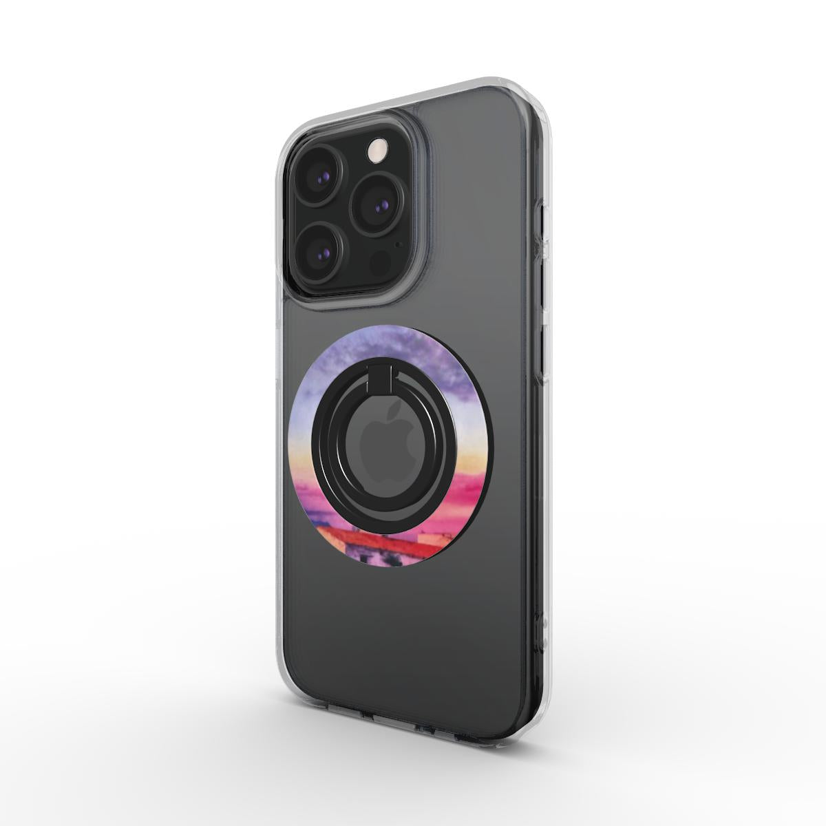 Ring holder on phone, angled