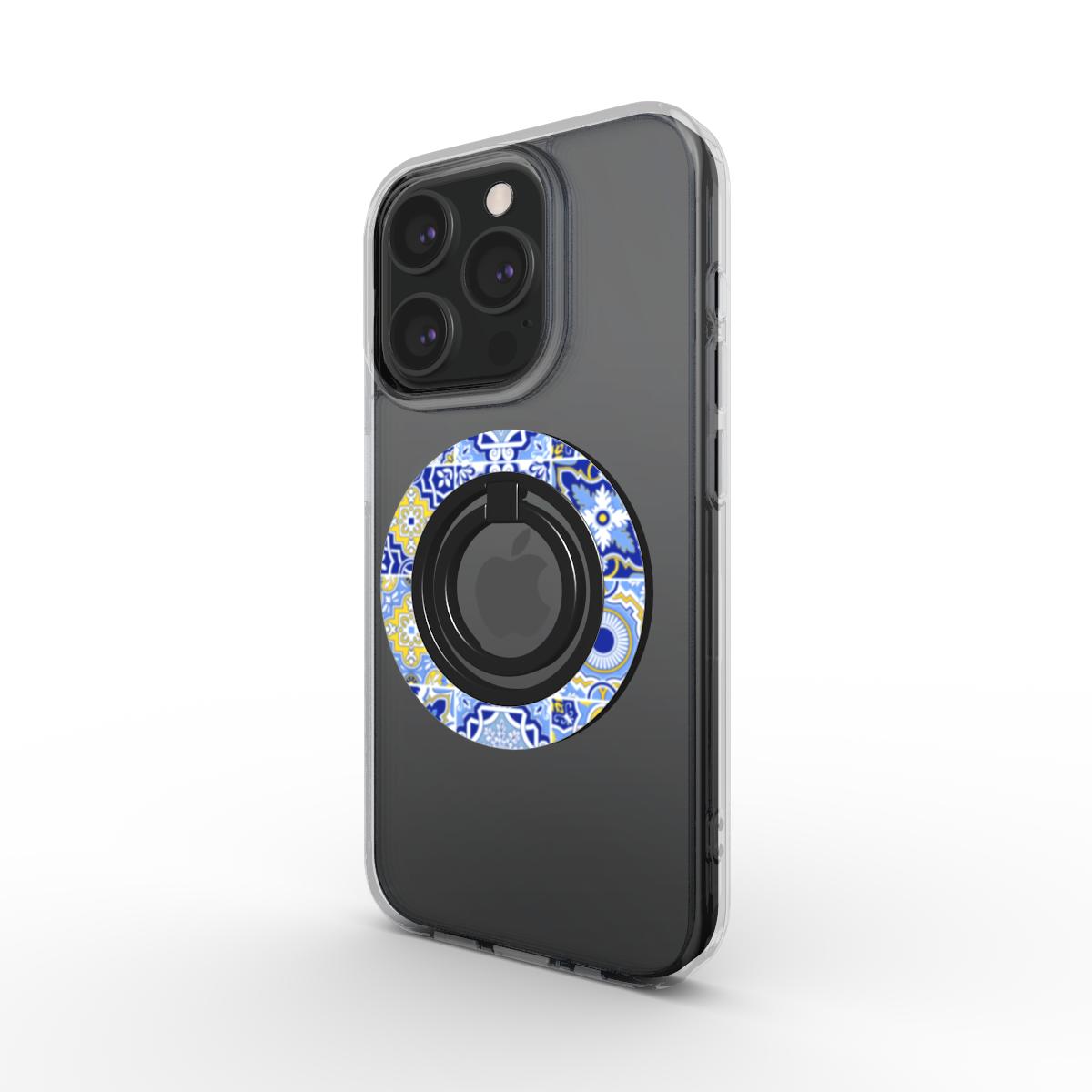 Ring holder on phone, angled