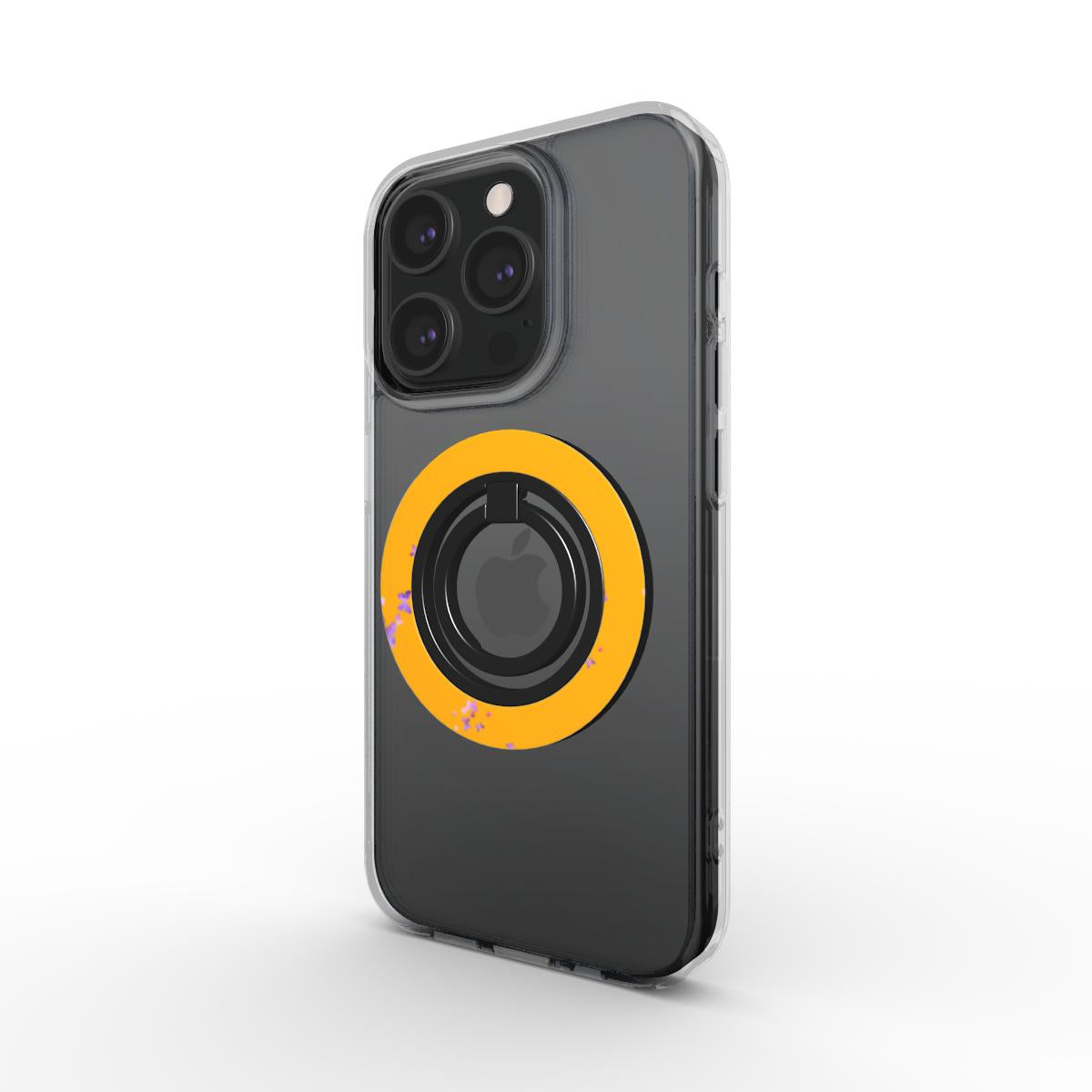 Ring holder on phone, angled