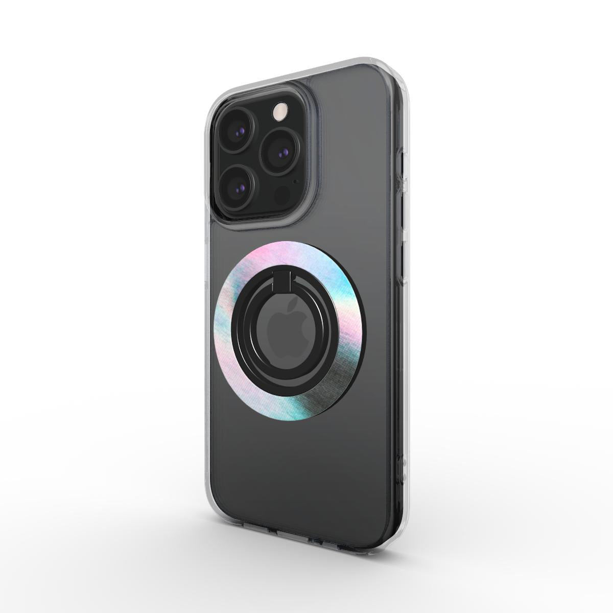 Ring holder on phone, angled